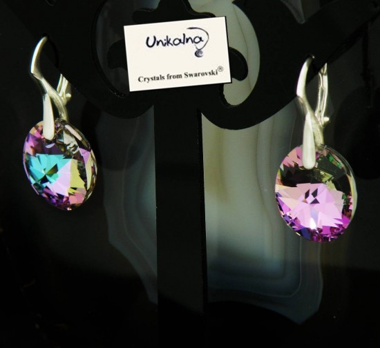 Обици с кристал Swarovski Vitrail Oval