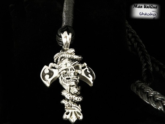 Мъжко колие Cross Snake