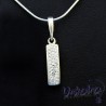 Crystal Rectangle-сребърна висулка с кристали Swarovski