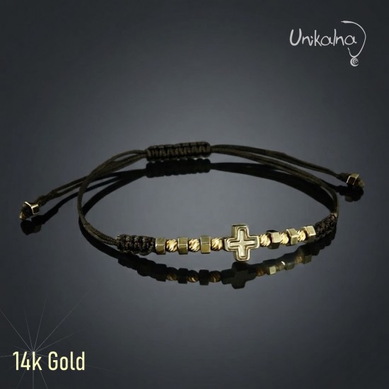 Гривна с 14k злато "Вяра" -7