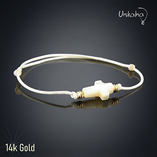 Гривна с 14k злато "Вяра" -6