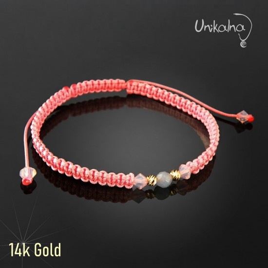 Гривна с 14k злато Tender Pink