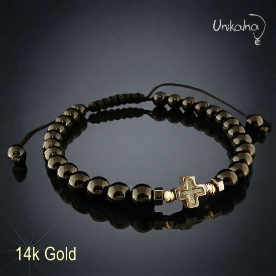 Гривна с 14k злато "Вяра" -4
