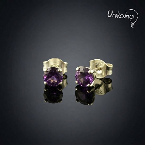 Сребърни Обеци Amethyst Shine