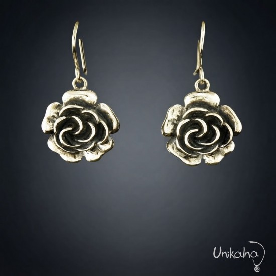Сребърни Обеци Patina Roses