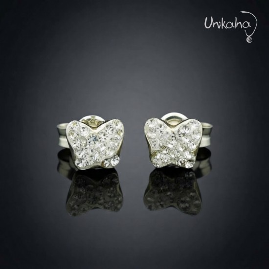 CRYSTAL BUTTERFLY STUD...