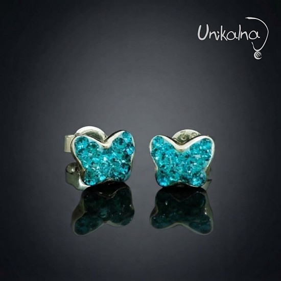 BLUE BUTTERFLY STUD...